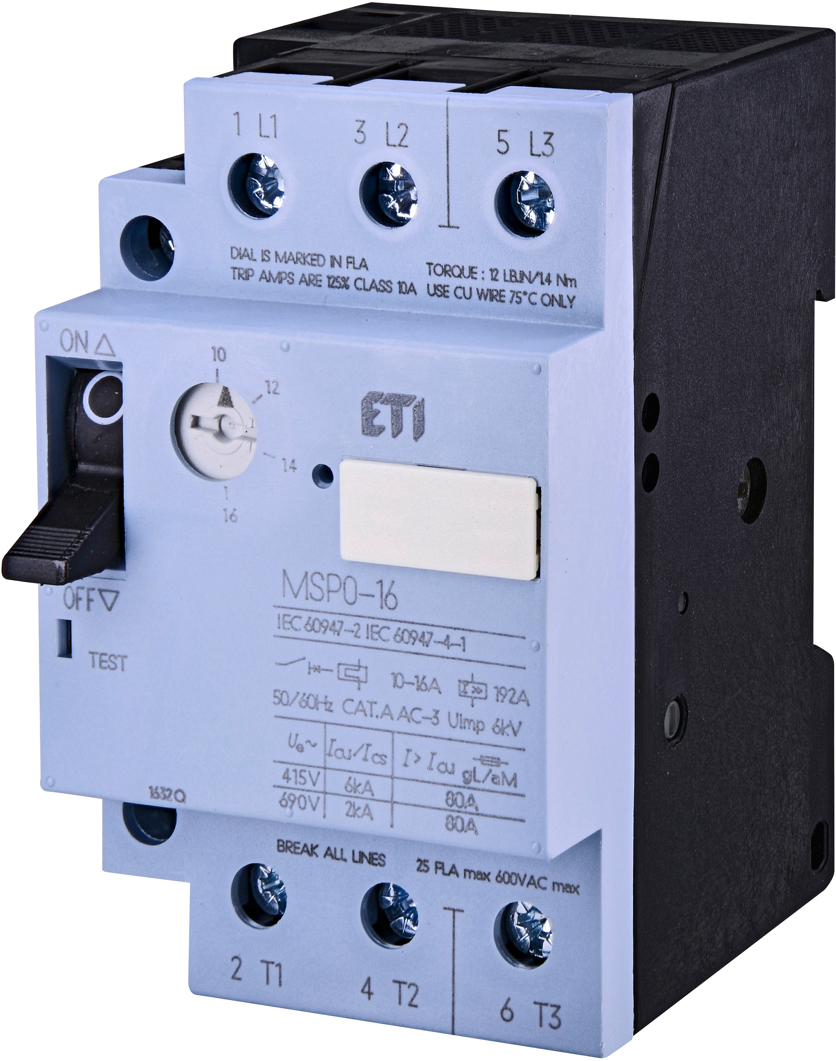 Автоматический выключатель защиты двигателя ETI MSP0-16 (004646625)