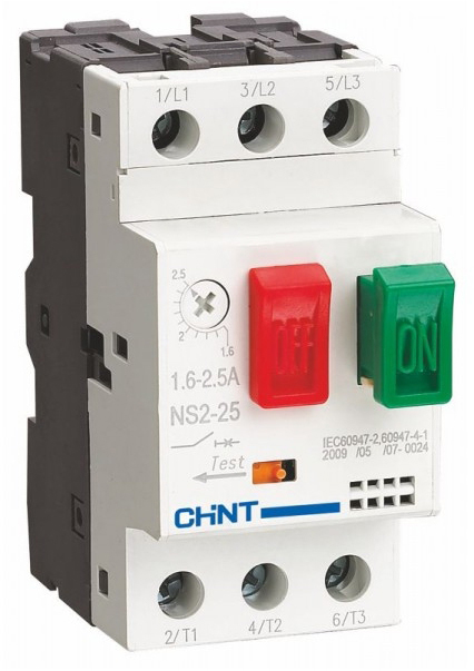 Отзывы автоматический выключатель защиты двигателя Chint NS2-25 2.5-4A (495079) в Украине