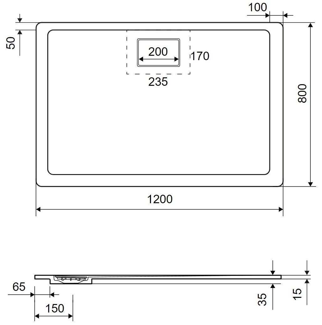 Excellent Lavano 1200x800 см серый (BREX.1103.120.080.CON) Габаритные размеры