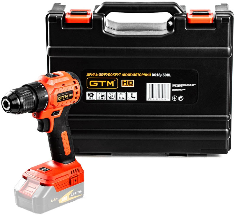 Дрель-шуруповерт GTM DS18/50BL (3093)