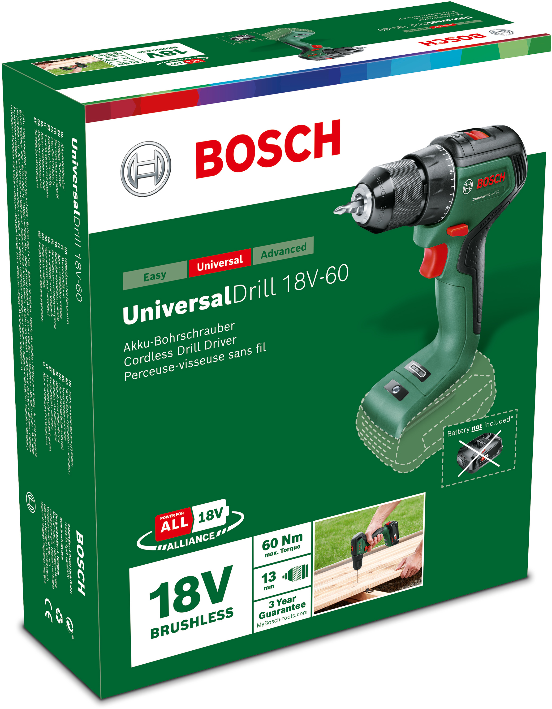 в продажу Шурупокрут Bosch Universal Drill 18V-60 (06039D7000) - фото 3