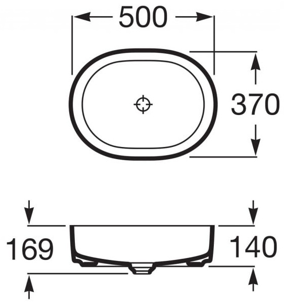 Roca Inspira Round A327520650 Габаритні розміри