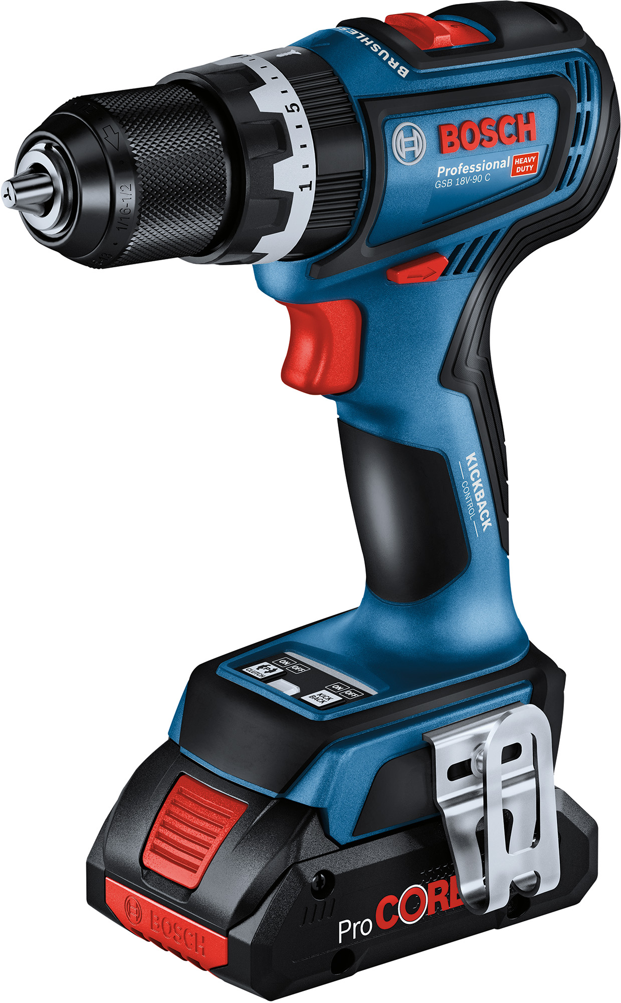 Дриль-шурупокрут Bosch GSB 18V-90 C Professional (06019K6104) ціна 19986 грн - фотографія 2