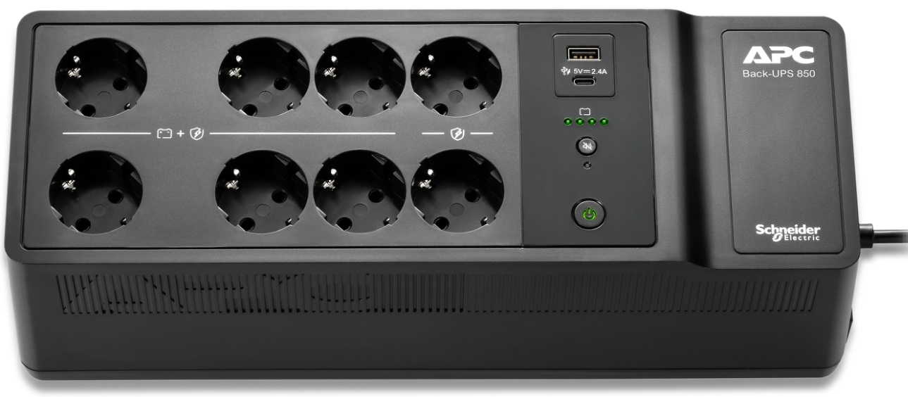 Источник бесперебойного питания APC Back-UPS 850VA, 520W (BE850G2-GR) цена 7908 грн - фотография 2