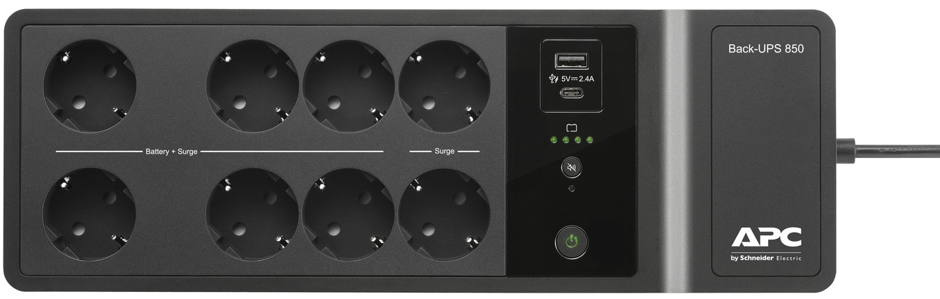 в продаже Источник бесперебойного питания APC Back-UPS 850VA, 520W (BE850G2-GR) - фото 3
