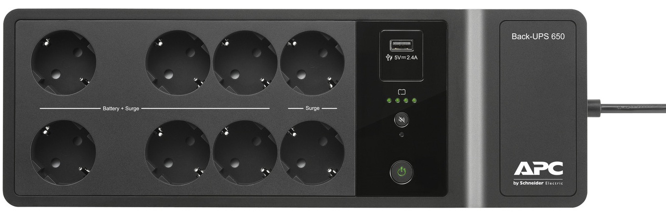 в продаже Источник бесперебойного питания APC Back-UPS 650VA, 400W (BE650G2-GR) - фото 3