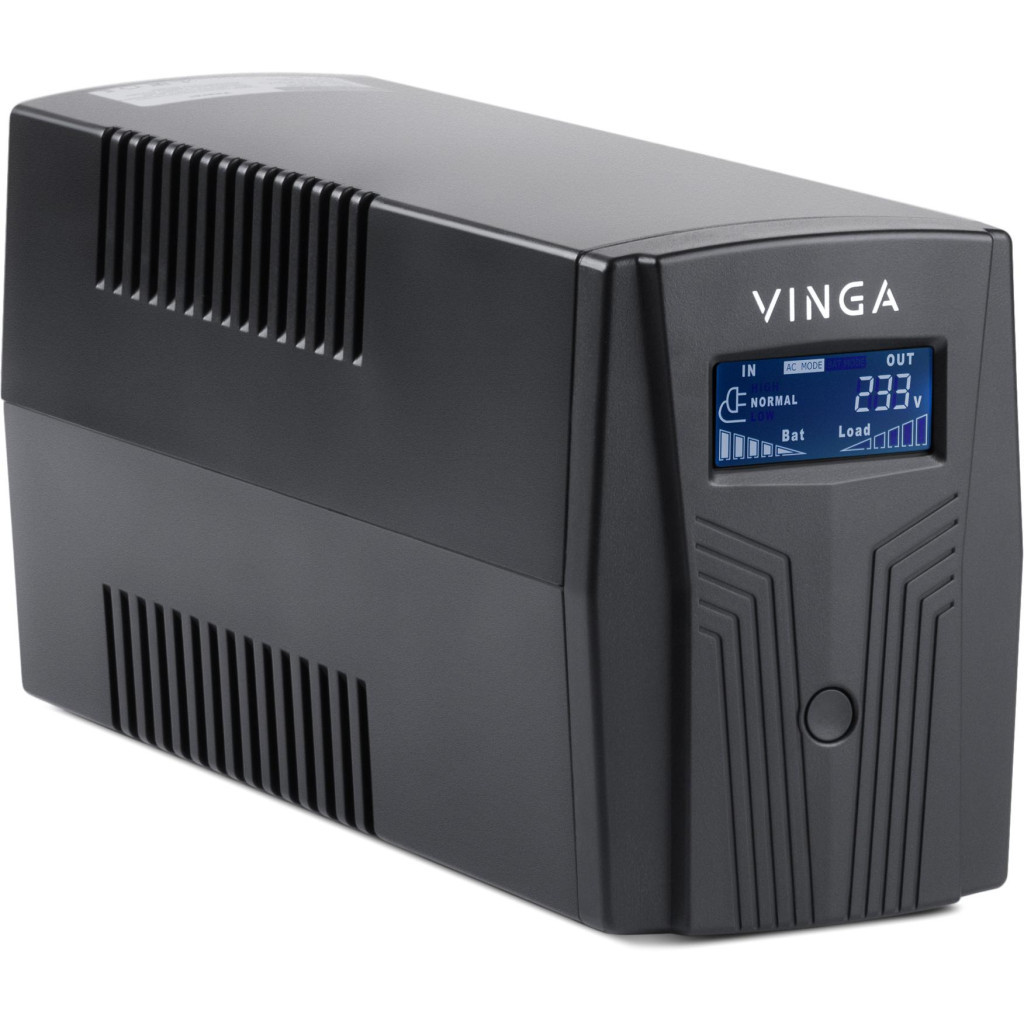 Джерело безперебійного живлення Vinga LCD 800VA (VPC-800PU) ціна 2740 грн - фотографія 2