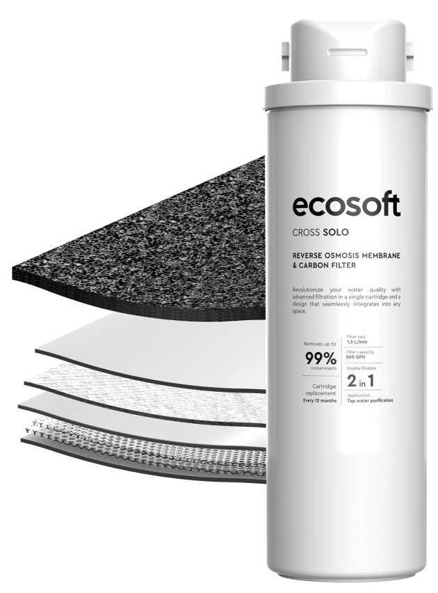 в продаже Мембранний елемент та вугільний фільтр Ecosoft Solo CSVPDRO500 - фото 3