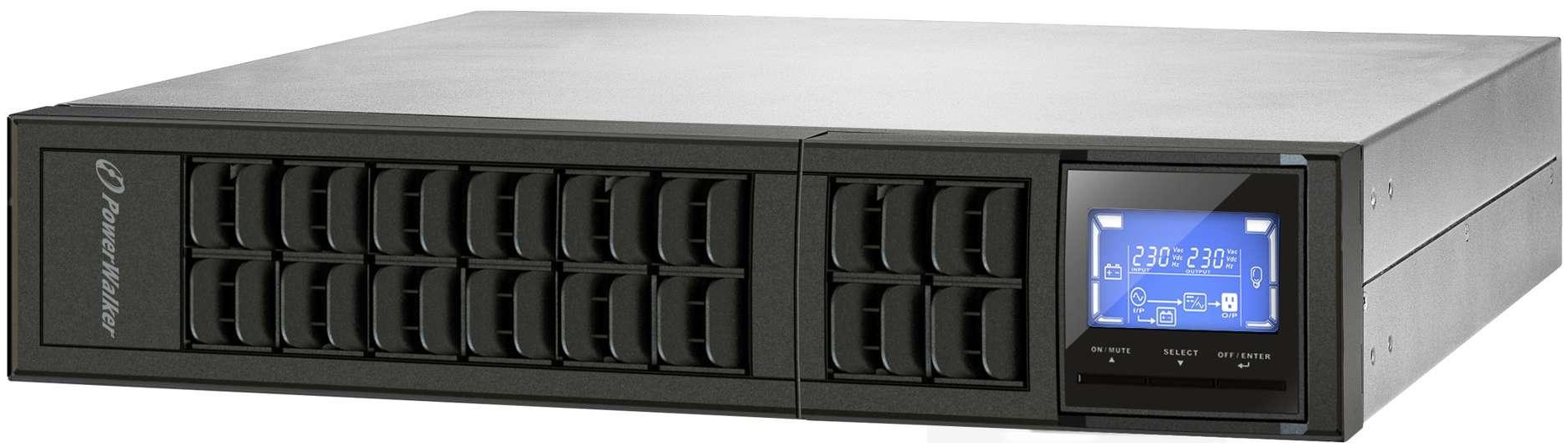 Джерело безперебійного живлення PowerWalker VFI 1000 CRM LCD (10122000) ціна 18479 грн - фотографія 2