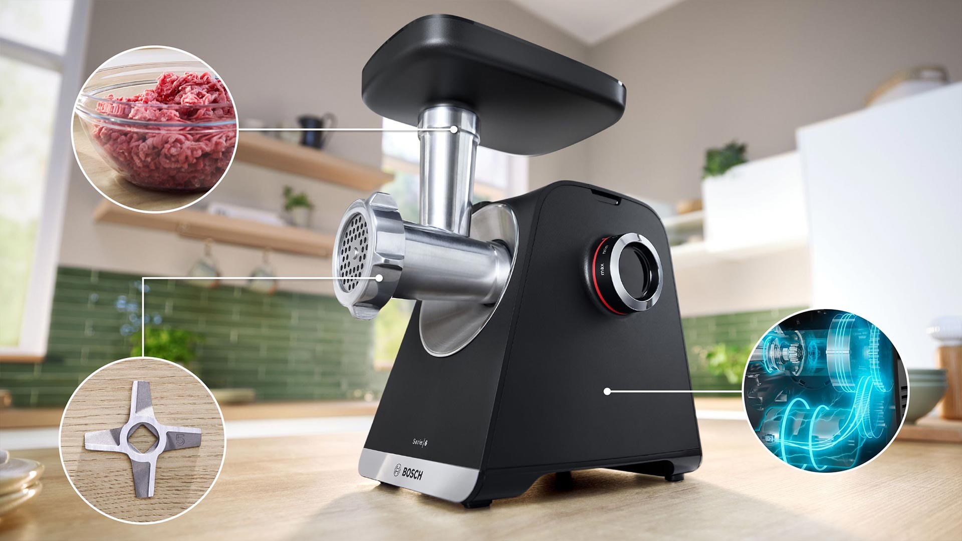 Мясорубка Bosch MultiPower MFWS650B цена 7708 грн - фотография 2