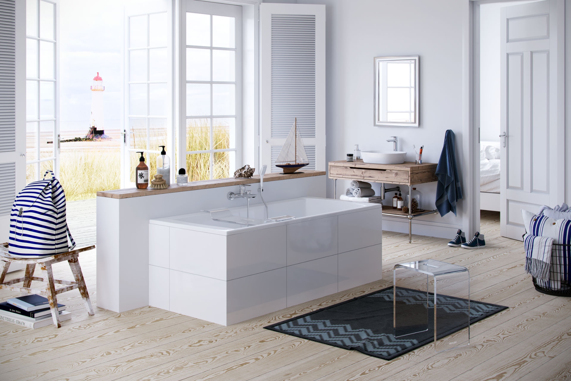 в продаже Полка для ванны Excellent Zen 75x20x7 см (DOEX.1102.750.TR) - фото 3