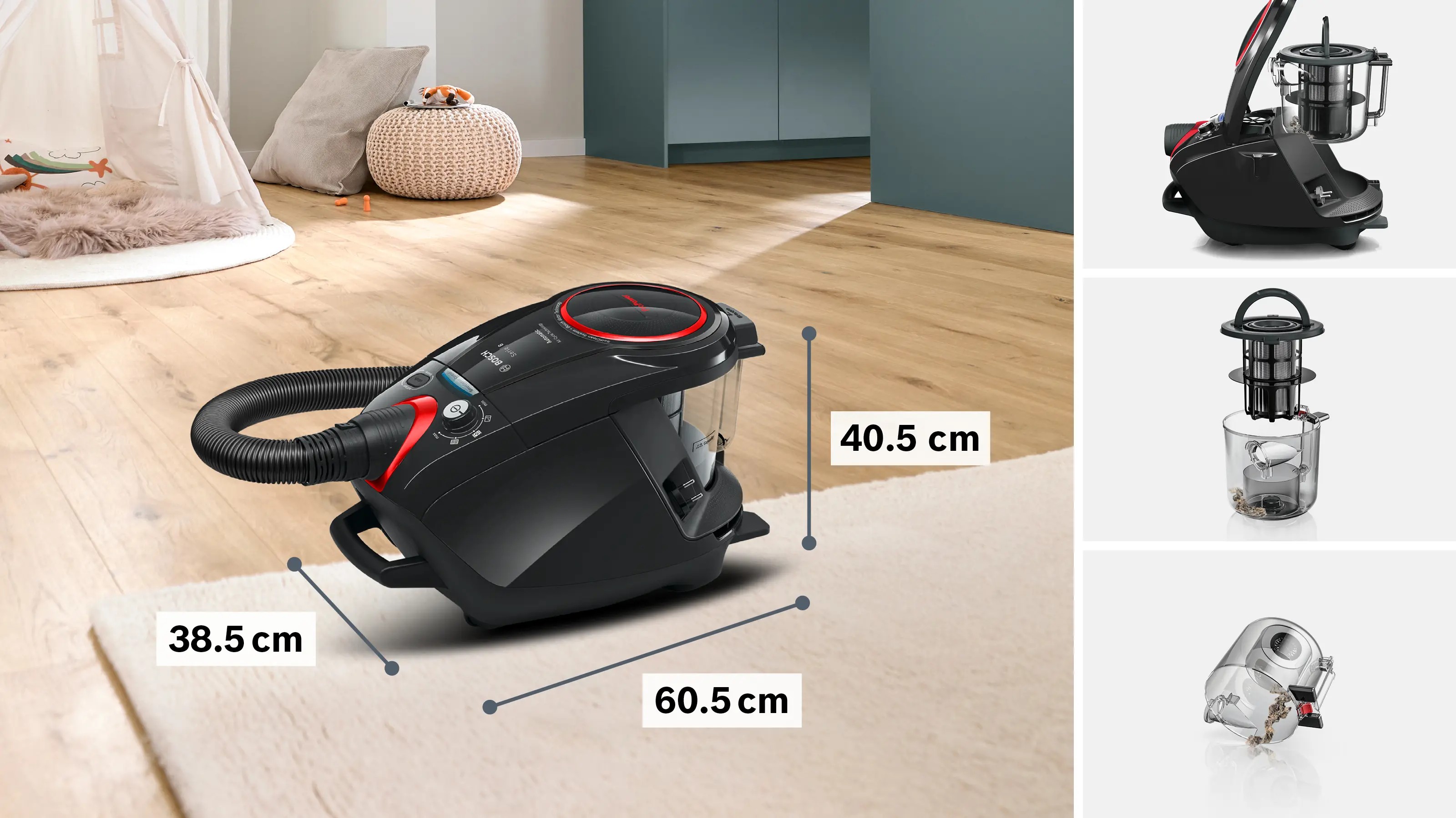 Bosch BGS7POW2 Габаритні розміри