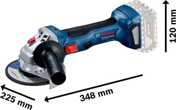 Bosch GSR 18V-50 + GWS 180-LI (0615990M47) Габаритні розміри