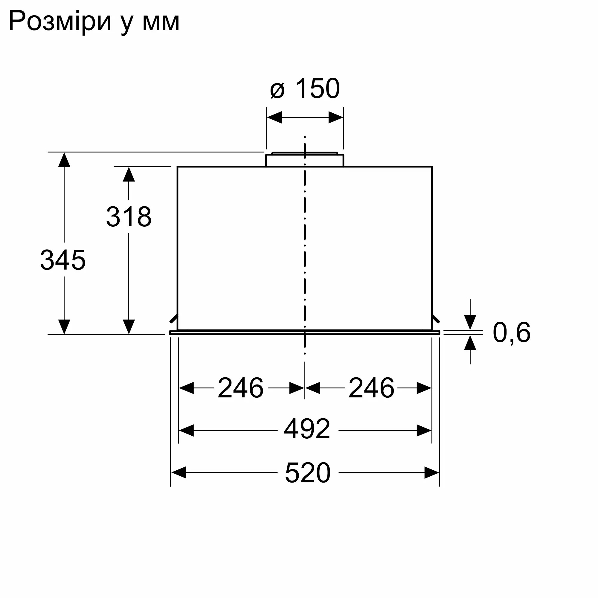 Siemens iQ500 LB56NAC50 Габаритные размеры