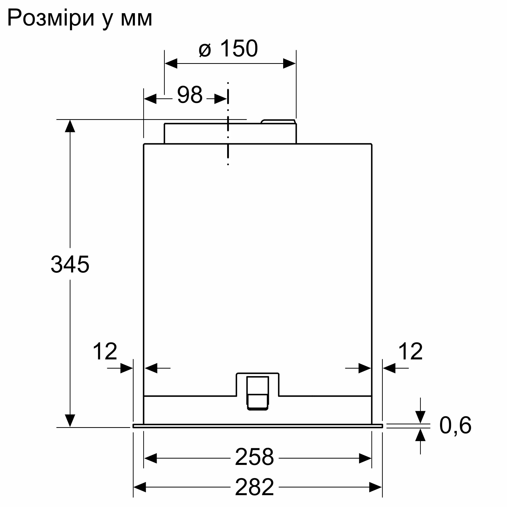 Siemens iQ500 LB56NAC50 Габаритные размеры