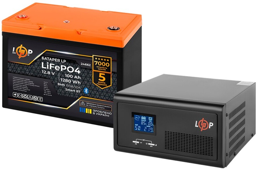 Комплект для резервного питания LogicPower LPE-B-PSW-1500VA + АКБ LiFePO4 1280Wh Smart BT (37265)