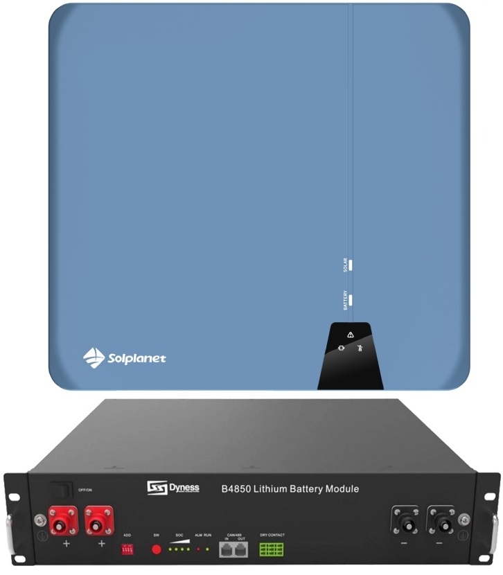 Solplanet ASW600H-S2 + Dyness B4850, 48V, 2.4 kWh