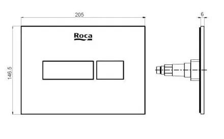 Roca Duplo Nova Chrome A890220201 Габаритные размеры