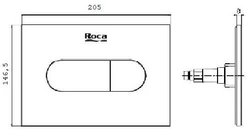 Roca Duplo Nova Chrome A890222201 Габаритные размеры