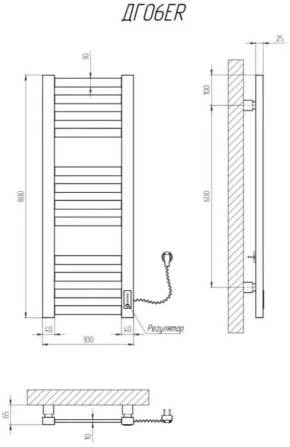 Kosser Герда 800x300 ER (ДГ06ERW) Габаритні розміри