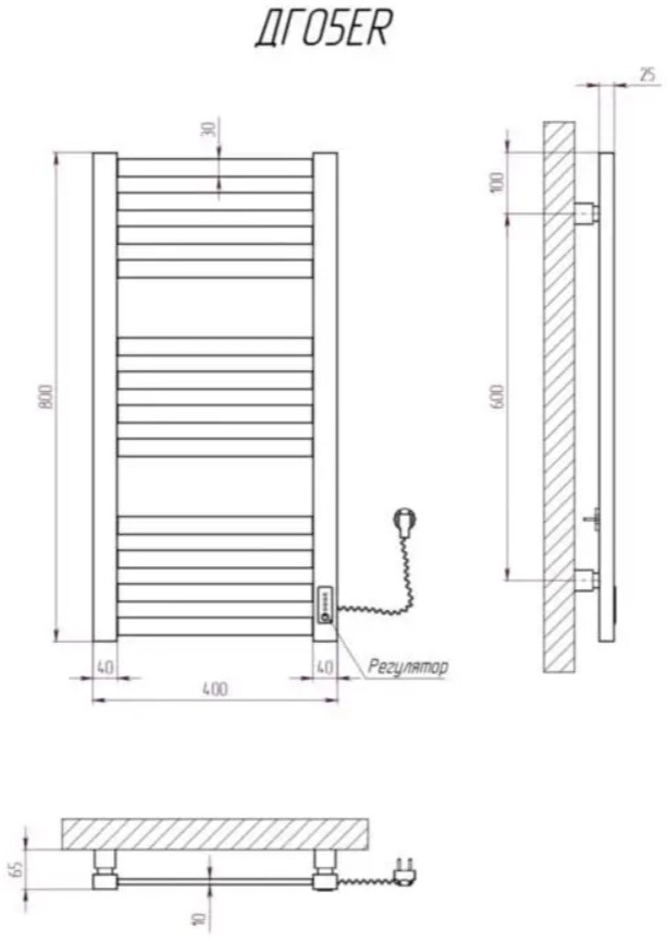 Kosser Герда 800x400 ER (ДГ05ER) Габаритные размеры
