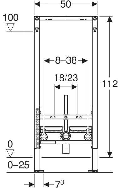 Geberit Duofix 111.520.00.2 Габаритные размеры