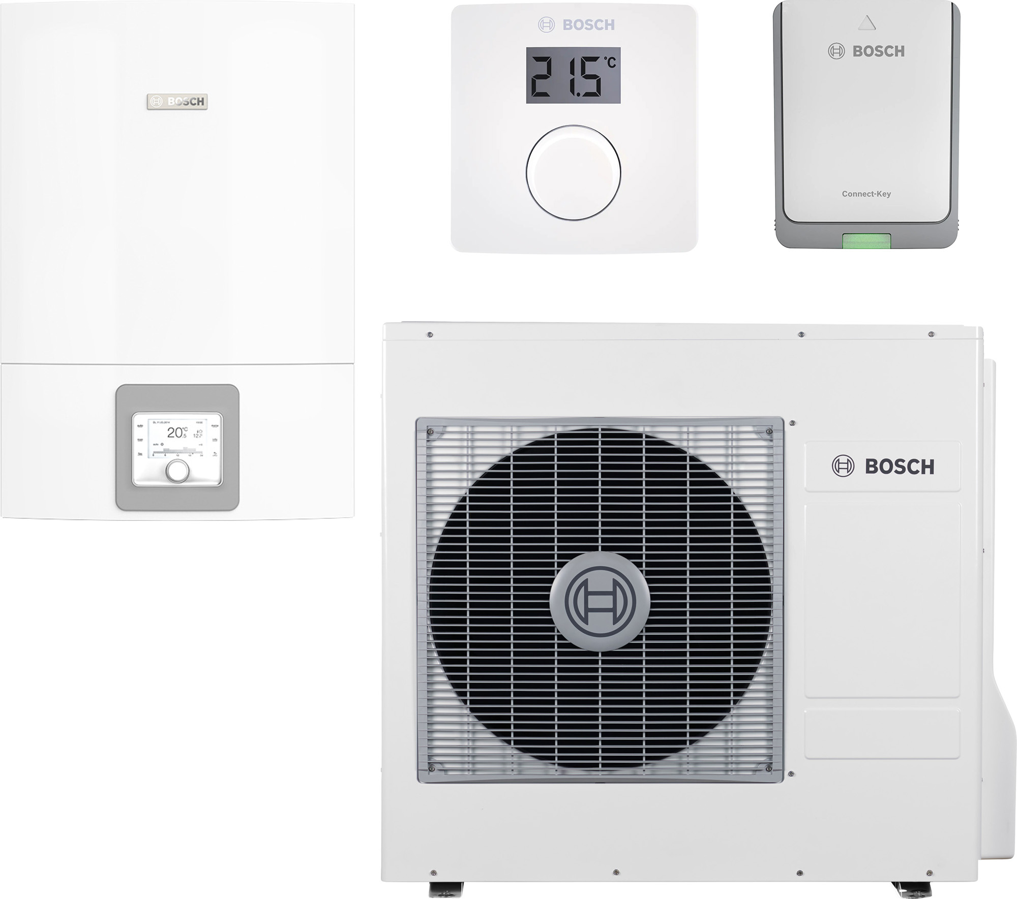 Тепловой насос Bosch Compress 3400i AWES 6, система управления CR10, коммуникационный модуль K30