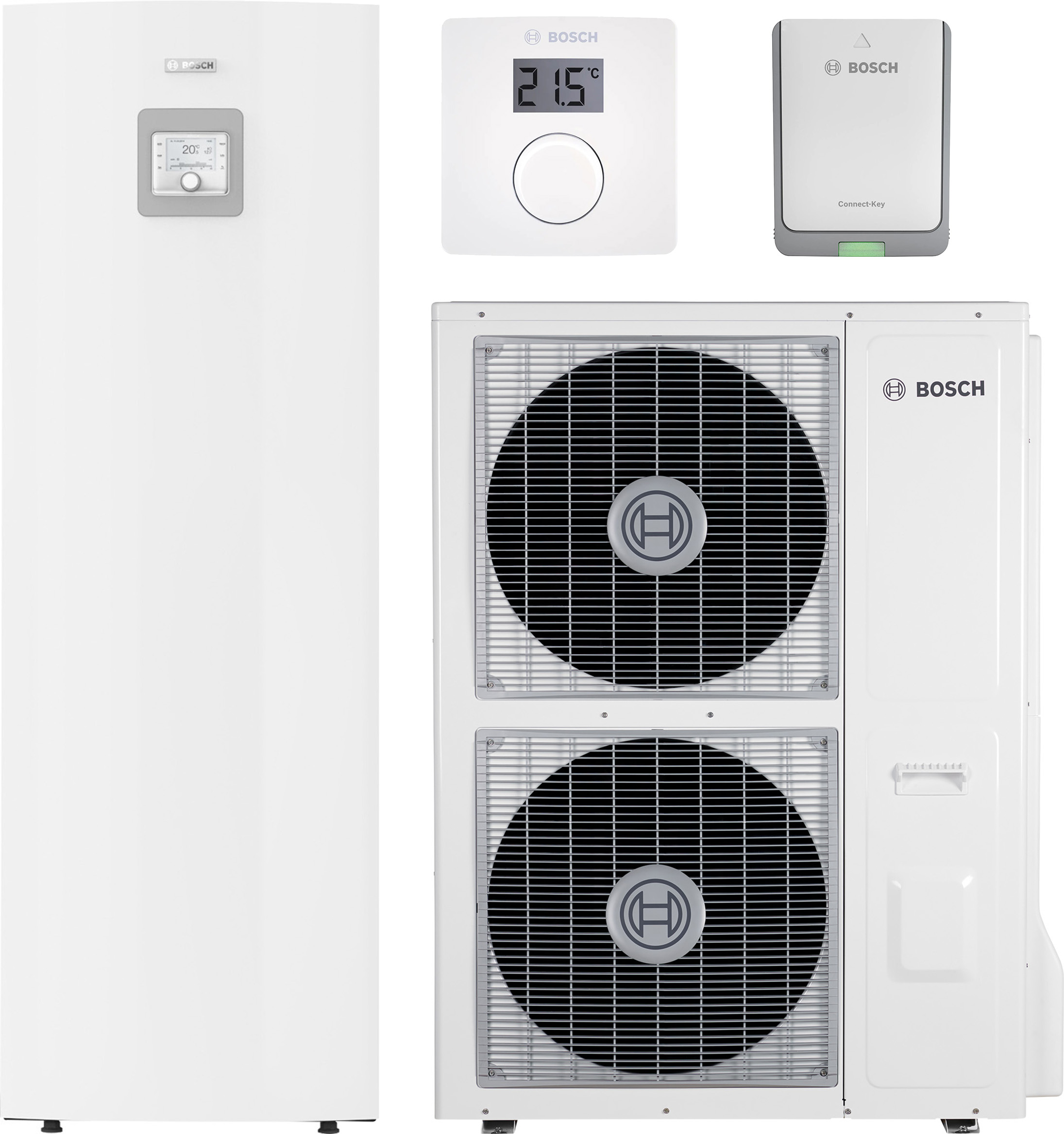 Тепловий насос Bosch Compress 3400i AWMS 14, система керування CR10, комунікаціний модуль K30