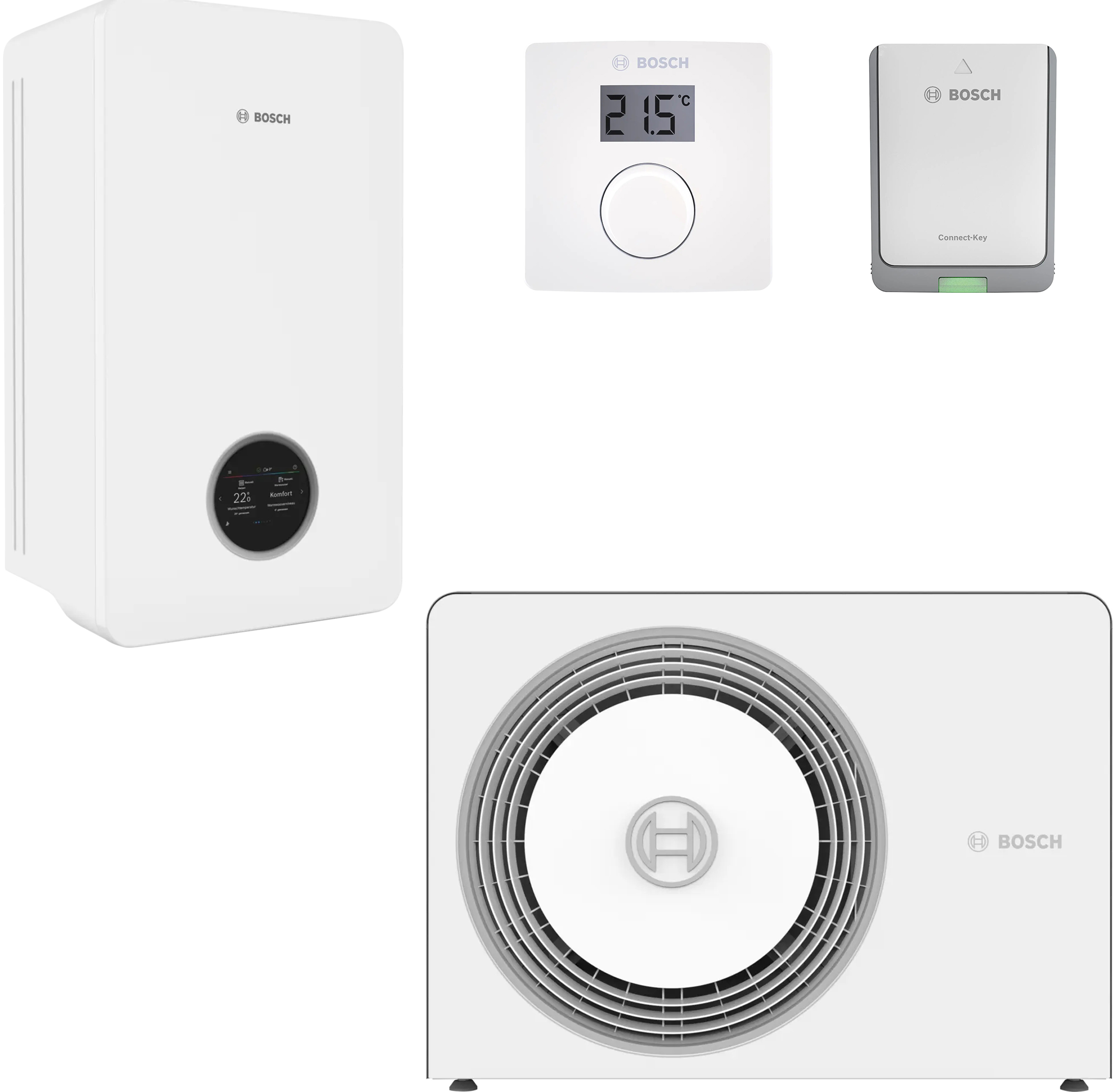 Тепловой насос Bosch Compress 5800i AWE 7, система управления CR10, коммуникационный модуль K30