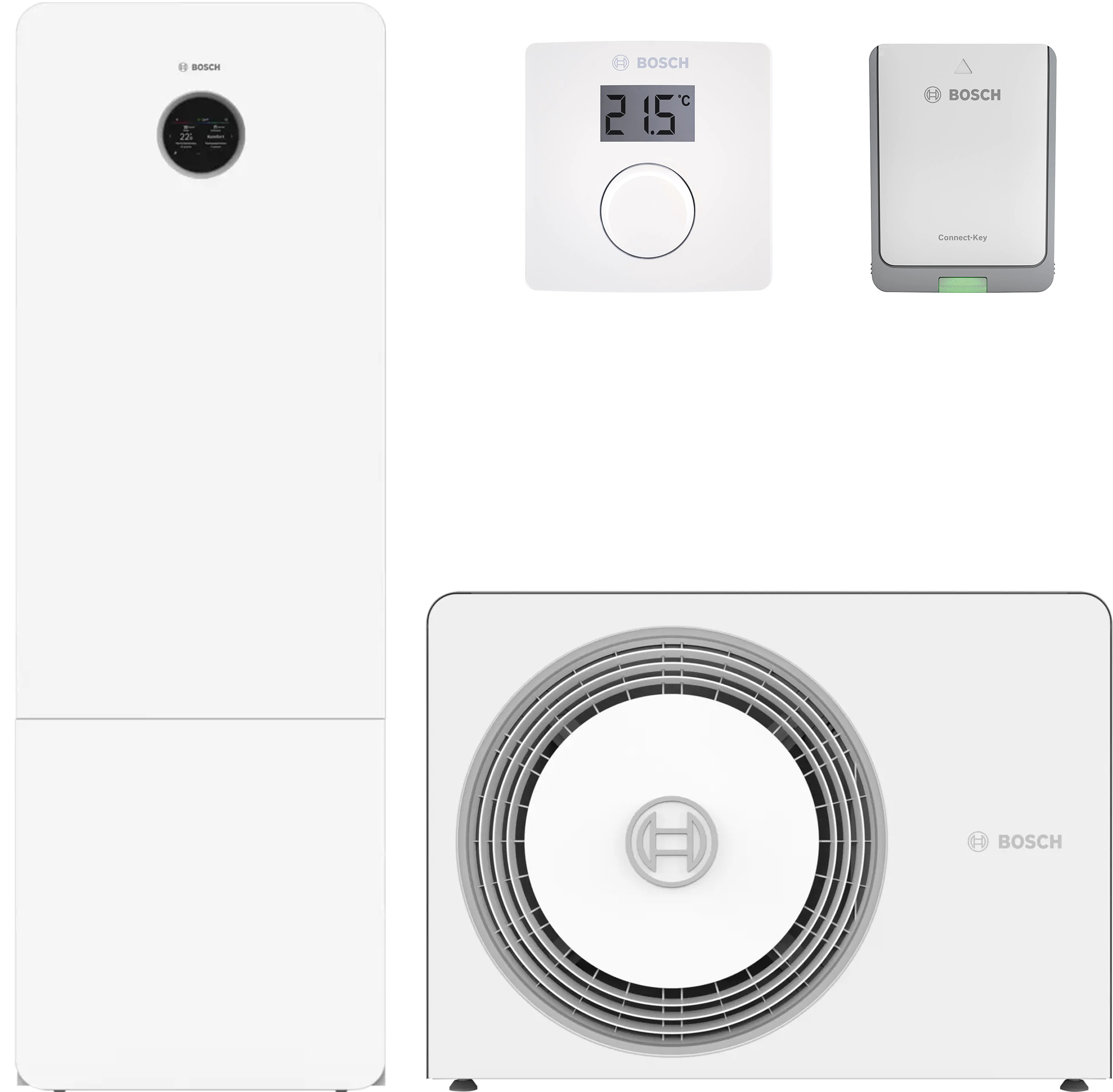 Тепловий насос Bosch Compress 5800i AWM 7, система керування CR10, комунікаціний модуль K30