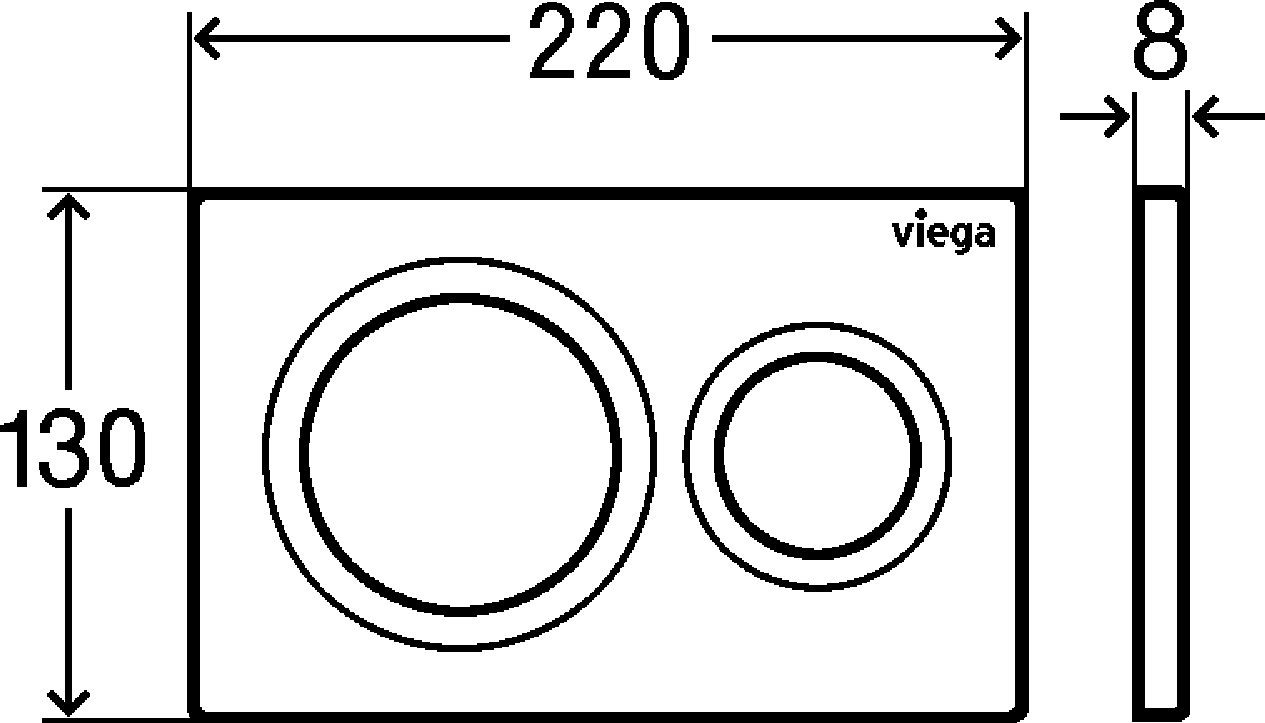 Viega Prevista Dry 792855 (771971+773779+678630) Габаритні розміри