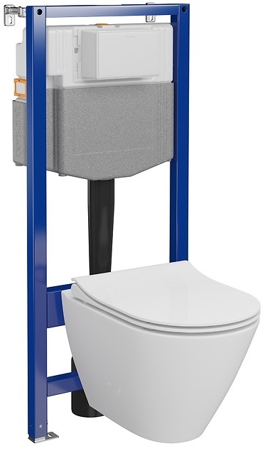 Комплект інсталяції з унітазом Cersanit C14: AQUA Mech 50 QF + City Oval (S701-794) ціна 12499 грн - фотографія 2