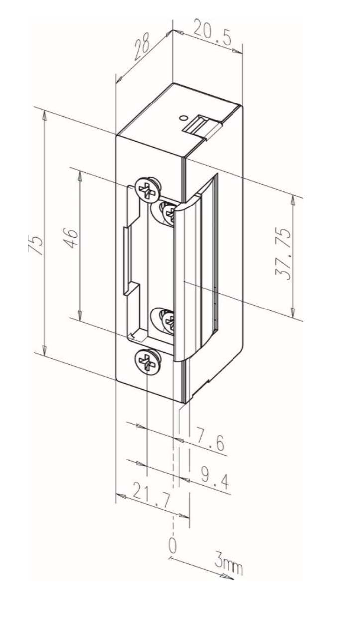 Effeff SPE71 - A71 FaFix Габаритные размеры