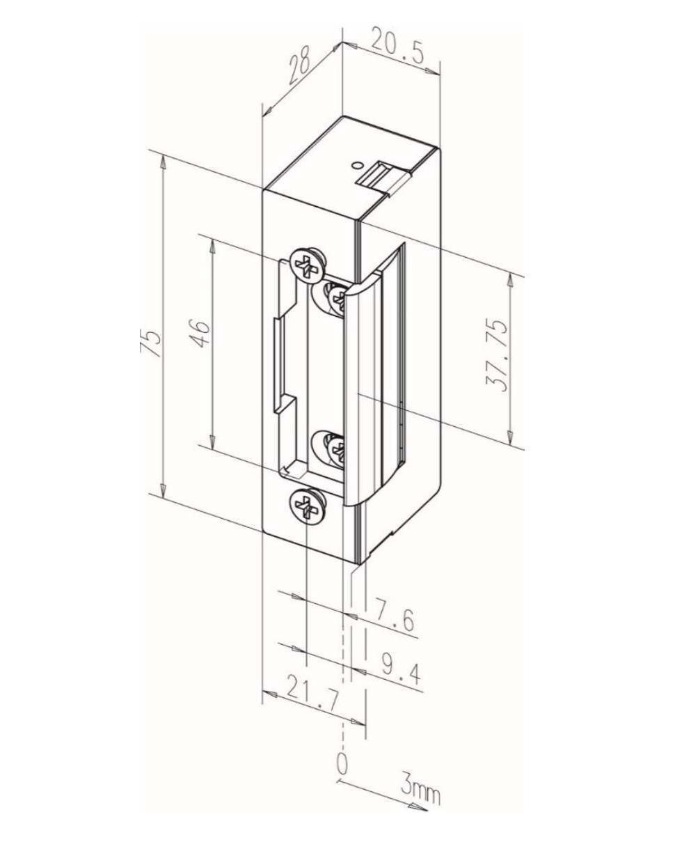 Effeff SPE71E - A71 FaFix Габаритные размеры