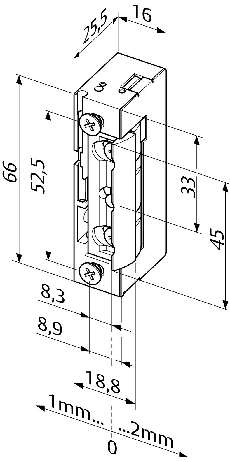 Effeff 128 - A71 FaFix Габаритные размеры