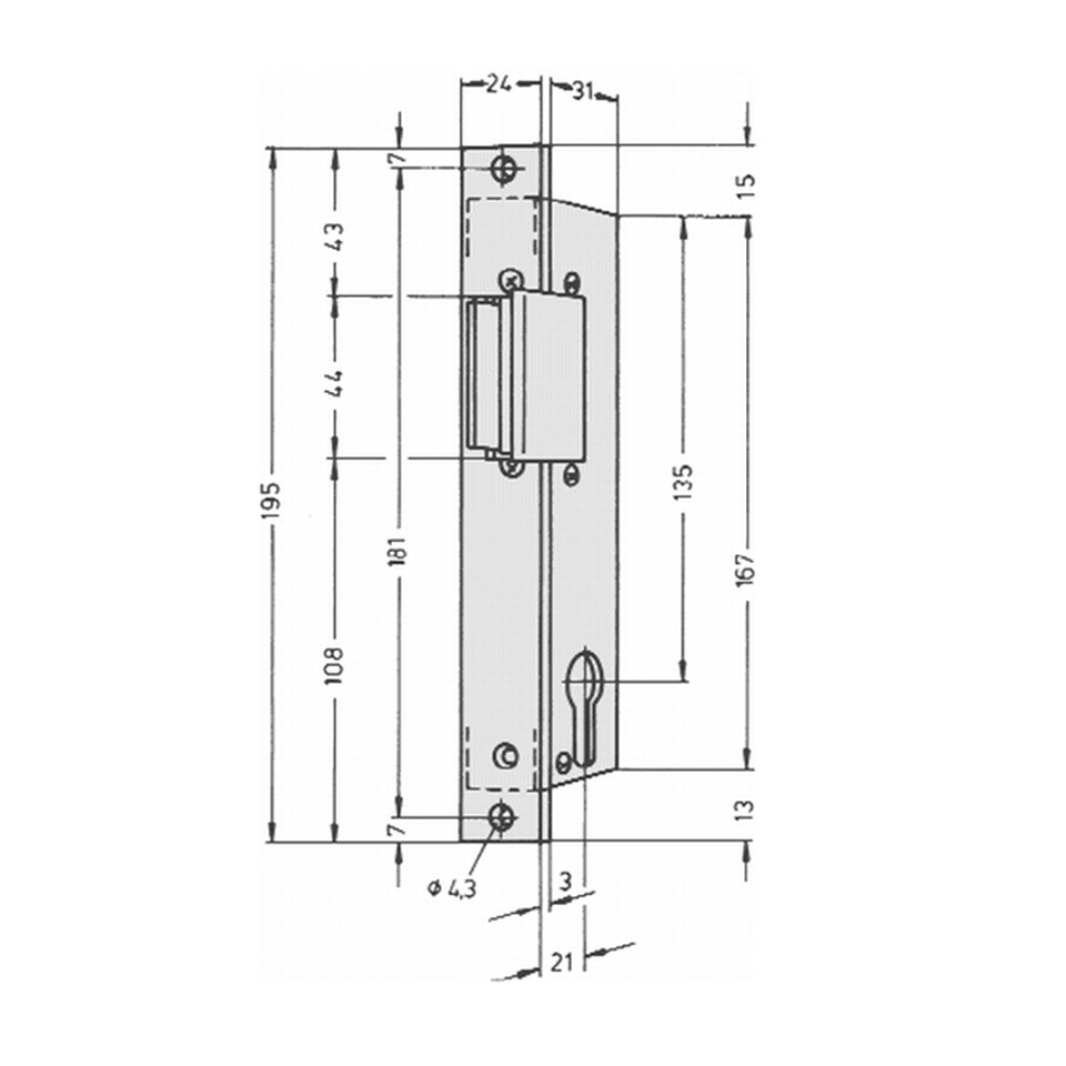 Effeff 914ZY12 - 02E34 Габаритные размеры
