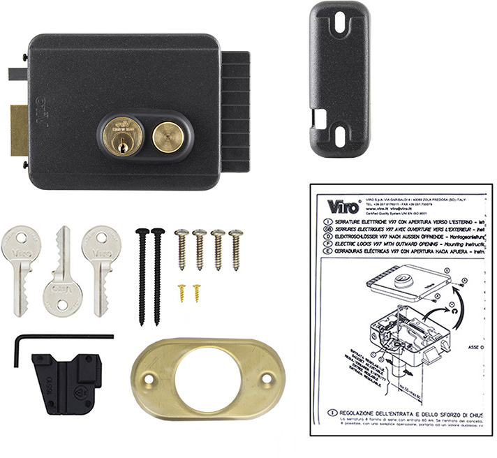 Електрозамок Viro V97 8972.0794.2 BS50/80мм T2 Black (VIR-30.8972.07942469) характеристики - фотографія 7