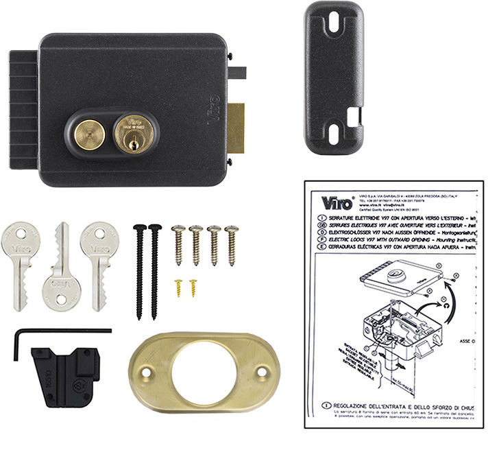 Електрозамок Viro V97 8972.0794.1 BS50/80мм T1 Black (VIR-30.8972.07941469) характеристики - фотографія 7