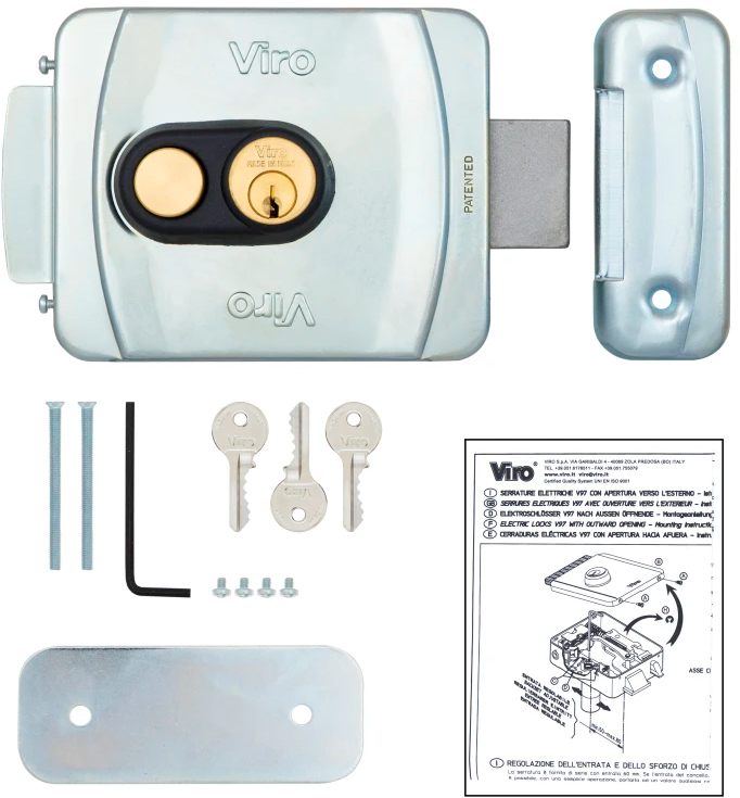 Електрозамок Viro V9083.0794P BS50/80мм T1/T2 Gray (VIR-30.9083.0794P000) відгуки - зображення 5