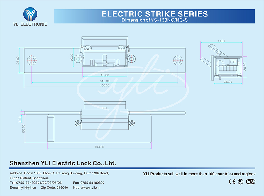 Yli Electronic YS-133NC-S Габаритные размеры