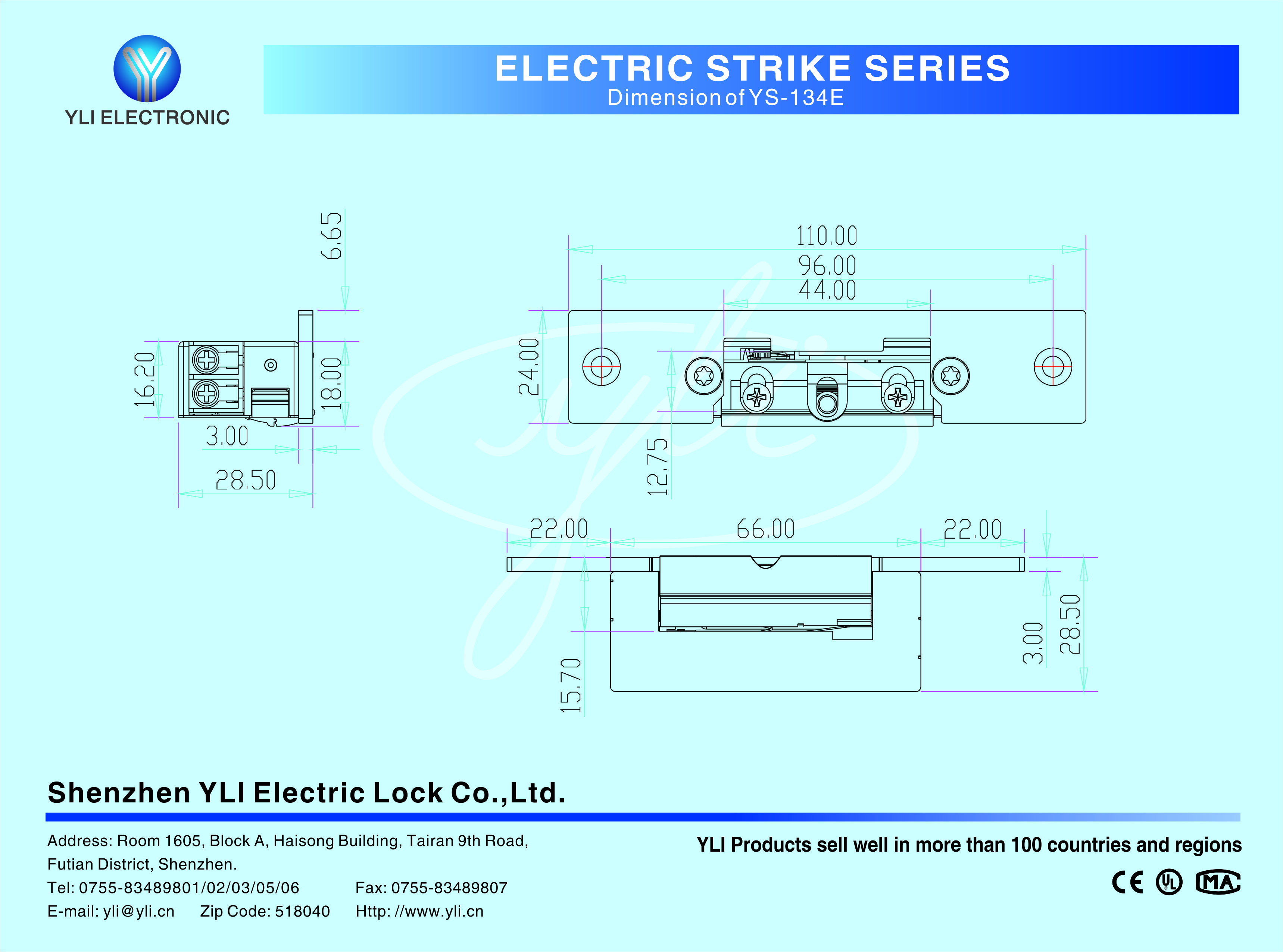 Yli Electronic YS-134E Габаритные размеры
