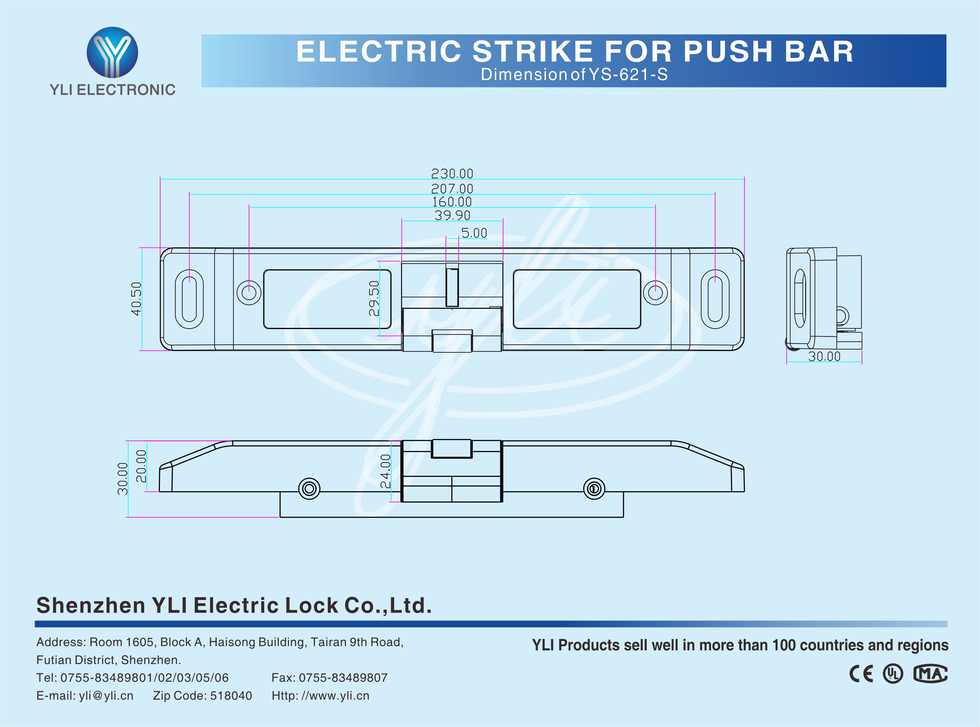 Yli Electronic YS-621-S Габаритные размеры