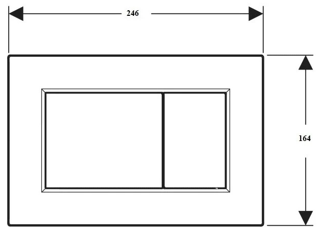 Geberit Sigma 01 Square 115.660.JQ.1 Габаритные размеры
