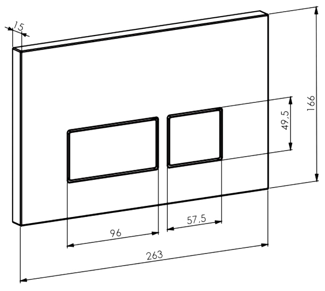 Armaform Platz Pro slim 2681-011-081 чорна Габаритні розміри