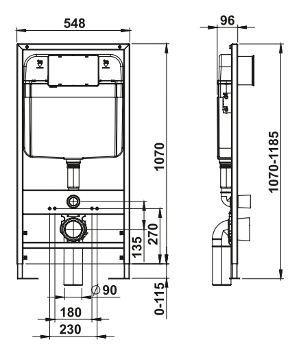 Armaform Pro Slim (2600-000-00) Габаритные размеры