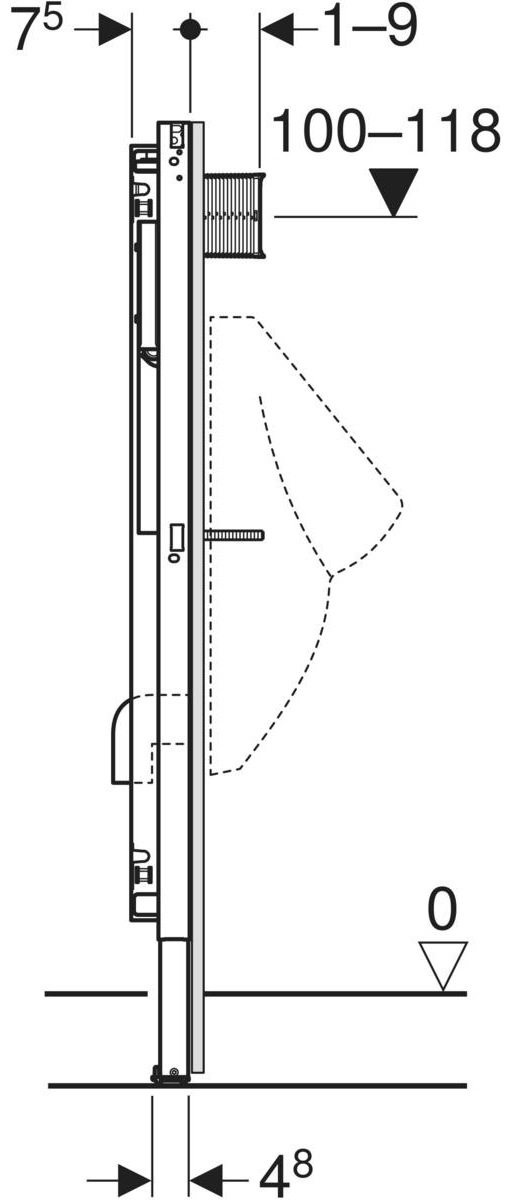 Geberit Duofix 111.616.00.2 Габаритные размеры