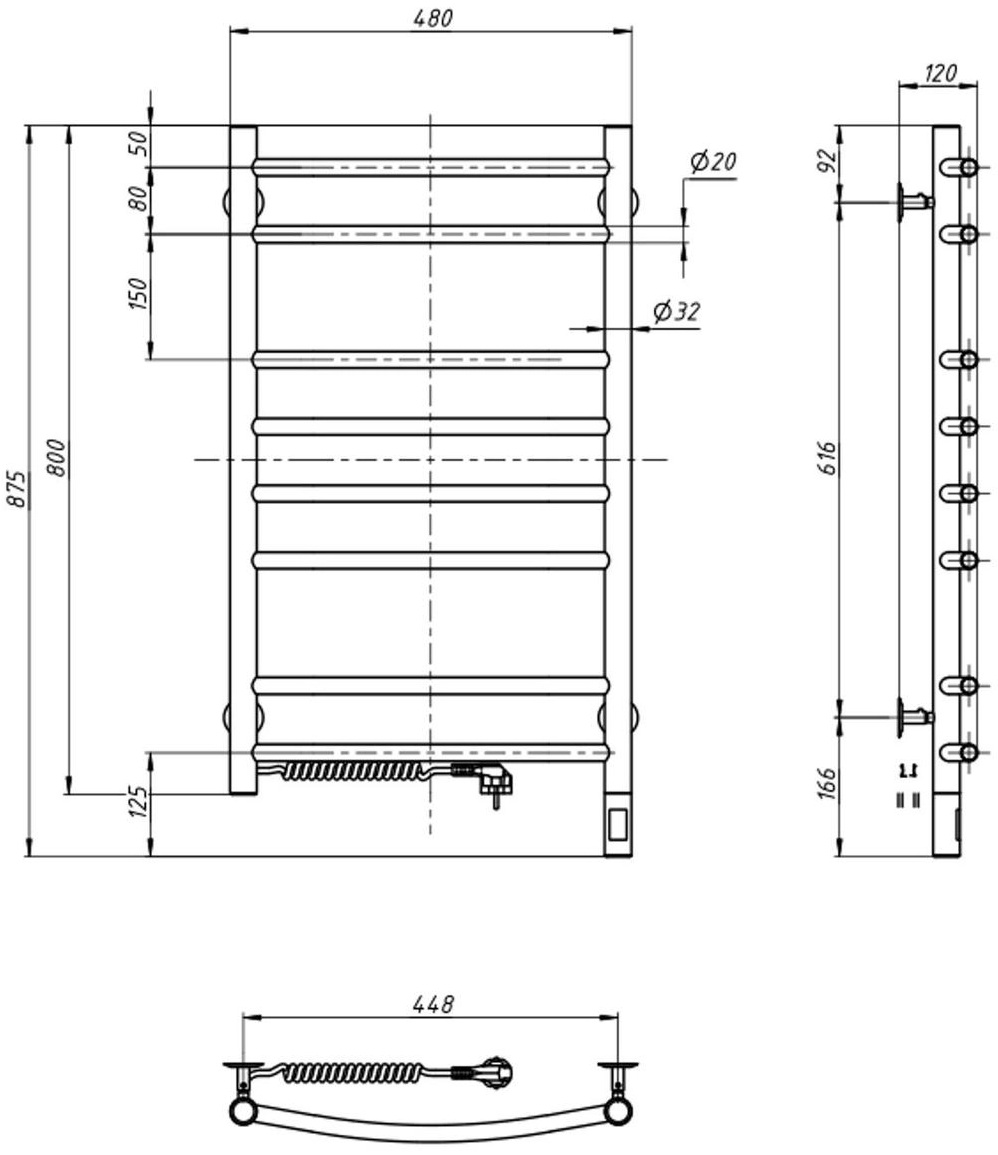 Navin Камелія 480x800 Sensor (10-507133-4880) Габаритні розміри
