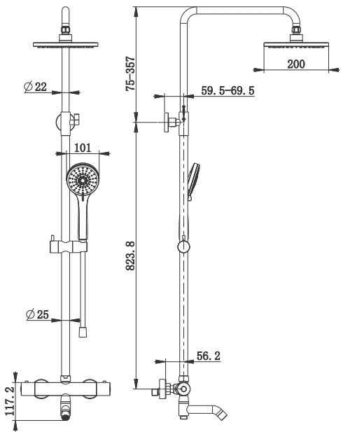 Devit Frida 50502203B Габаритные размеры