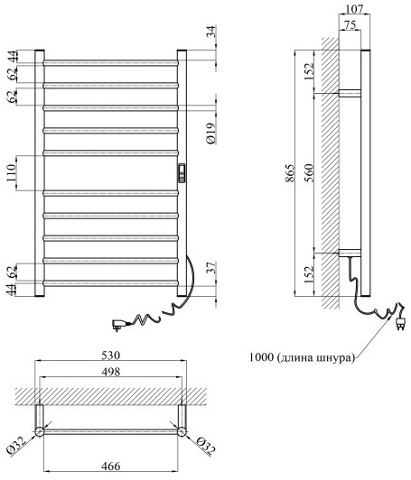 Kroner KRP Hitze-Stets WEI8753-10T Габаритні розміри