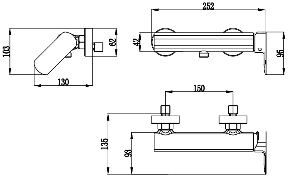 Devit Quadra 5040040 Габаритні розміри